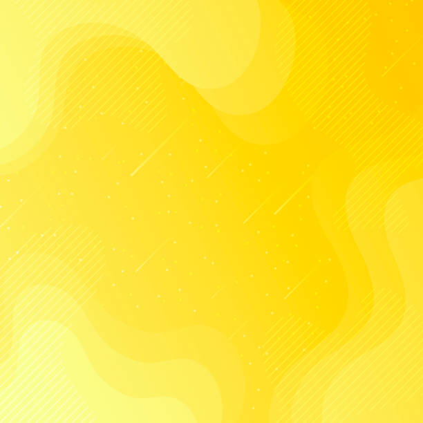 trendiger sternenhimmel mit fließenden und geometrischen formen - yellow gradient - yellow background stock-grafiken, -clipart, -cartoons und -symbole