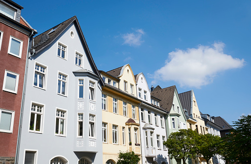 Row of townhouses, Germany.