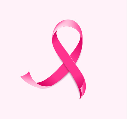 breast cancer awareness pink ribbon title design element