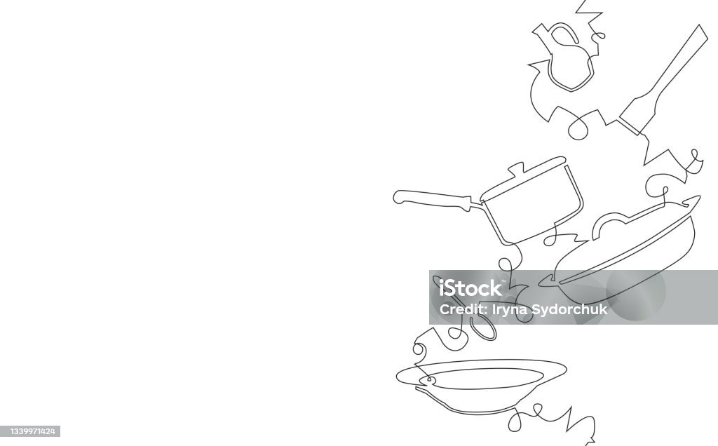 Cooking Vertical View Vertical Cooking Seamless Pattern Stock Illustration - Download Image ...