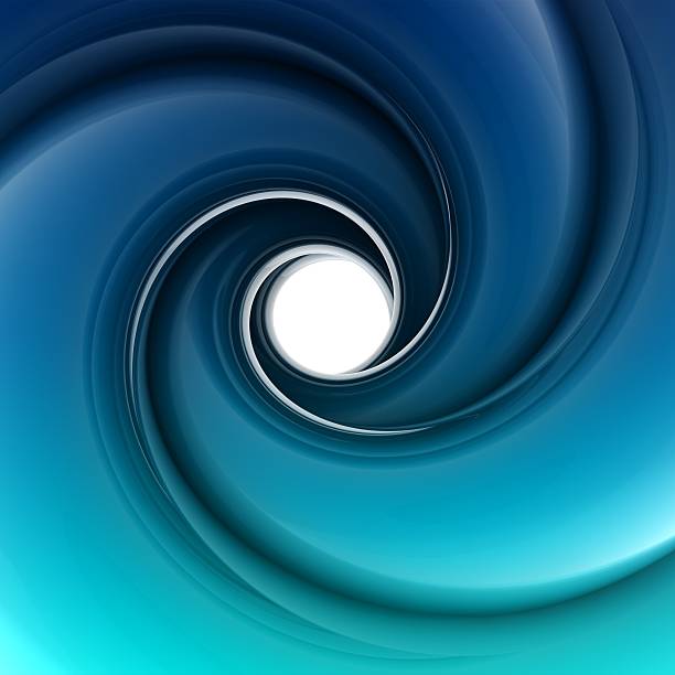 istock Light and dark blue color swirling together into a circle 133997599