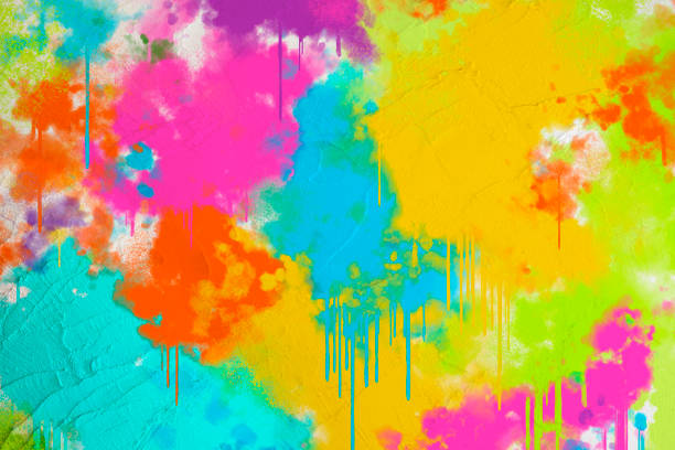 istock Colorful grunge paint wall image 1339980346