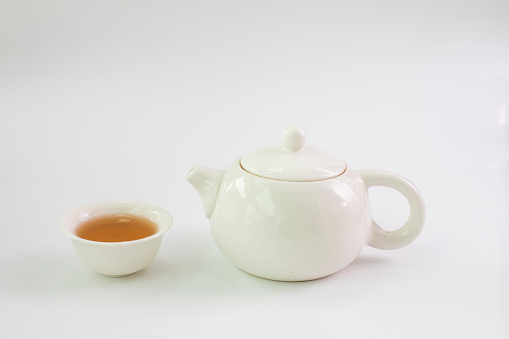 Close-up of a white teapot