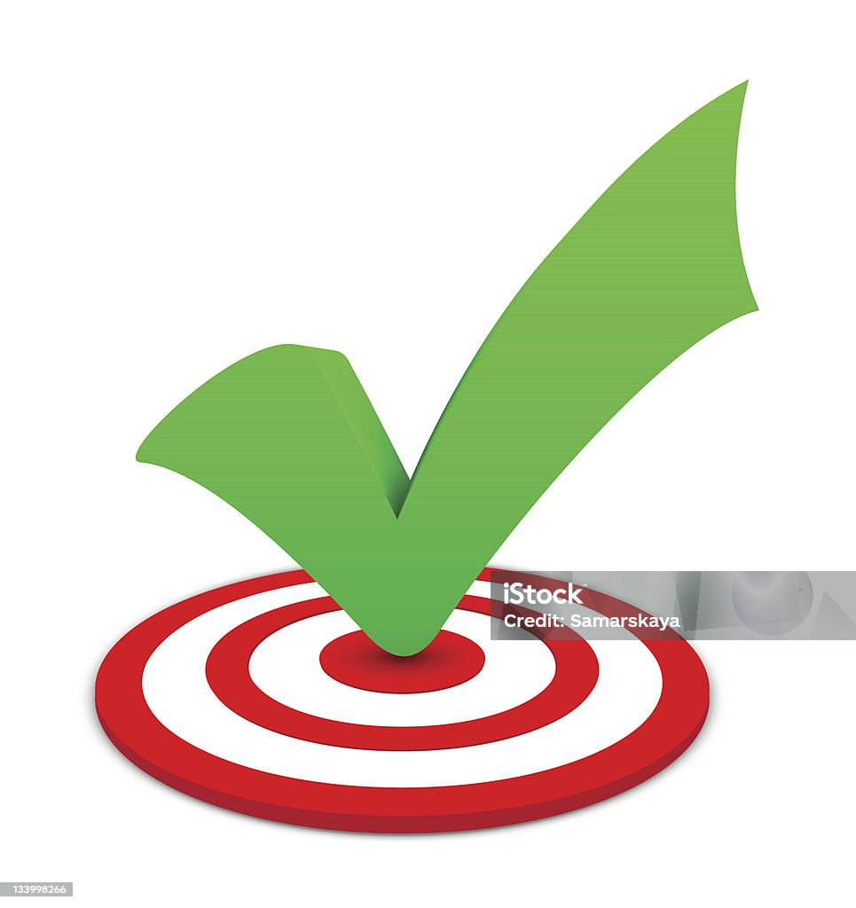 Hình Ảnh Của Mục Tiêu Và Dấu Kiểm Màu Xanh Lá Cây Hình minh họa ...