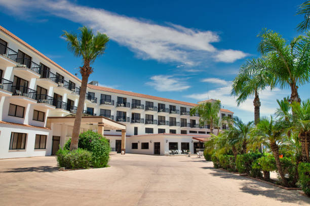 istock Typical modern hotel facade in Ayia Napa, Cyprus. 1339983250