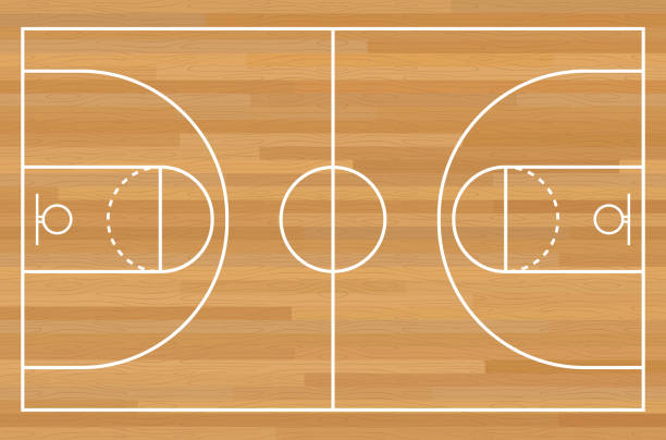 ilustrações, clipart, desenhos animados e ícones de quadra de basquete - basketball court basketball floor court