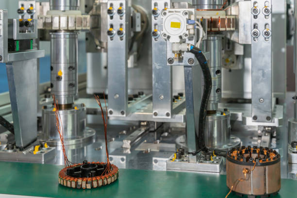 istock close up view of rotator manufacture machine and rotator. 1339990924