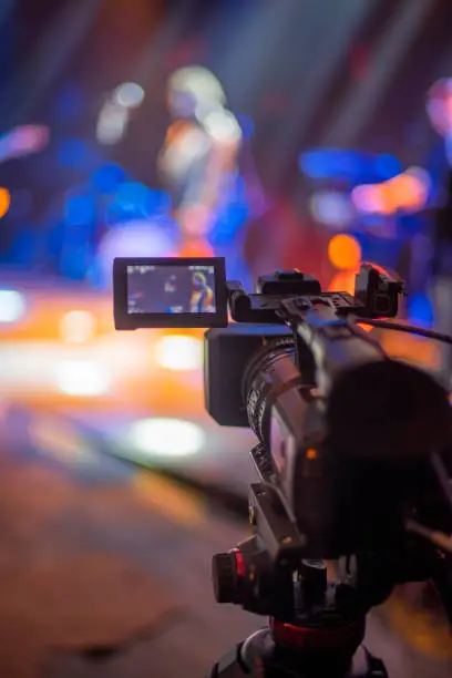 stream at a concert in a hall without spectators during a pandemic