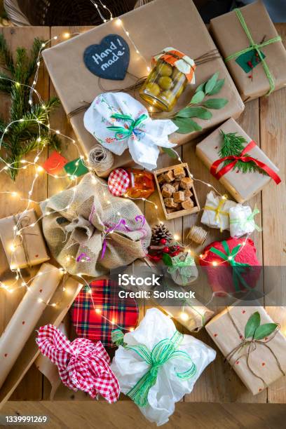 A Thoughtful Present Stock Photo - Download Image Now - Christmas, Sustainable Resources, Upcycling