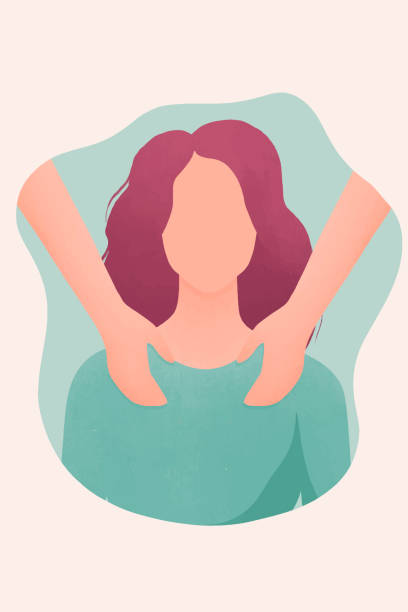 이 마사지 테라피, 너무 좋은 느낌 - health spa women spa treatment massager stock illustrations