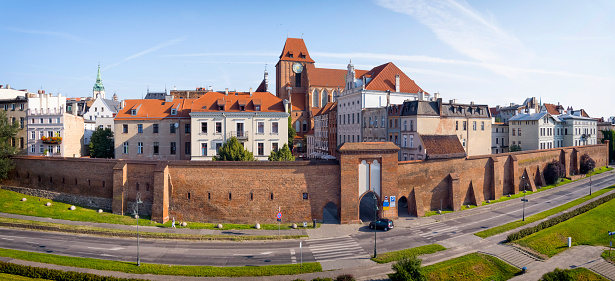 Holidays in Poland - The city walls of the old town in Toruń. In 1997, the Old Town complex was inscribed on the UNESCO World Cultural Heritage List