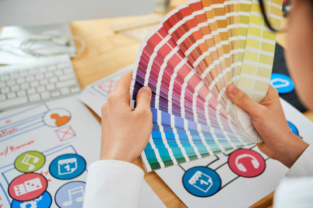 istock Graphic Designer Working with Color Palette 1339997843