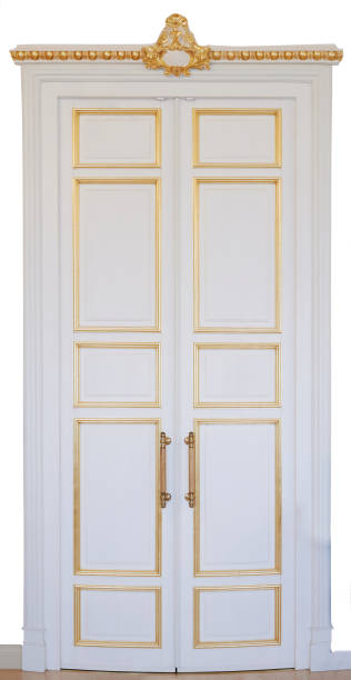 istock Tall door with gold decoration 1339998893