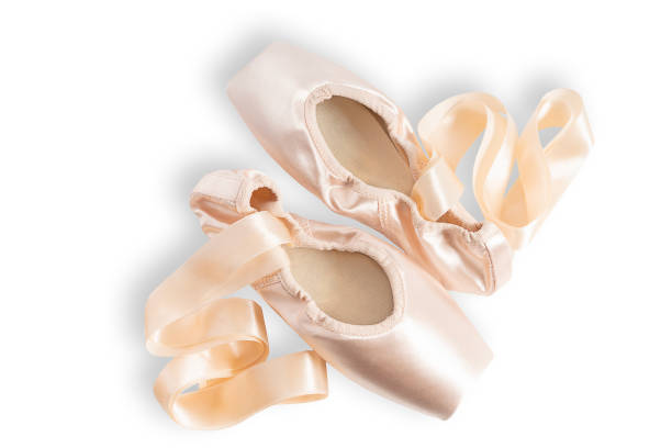 istock Ballet pointe shoes isolated on white background 1340000649