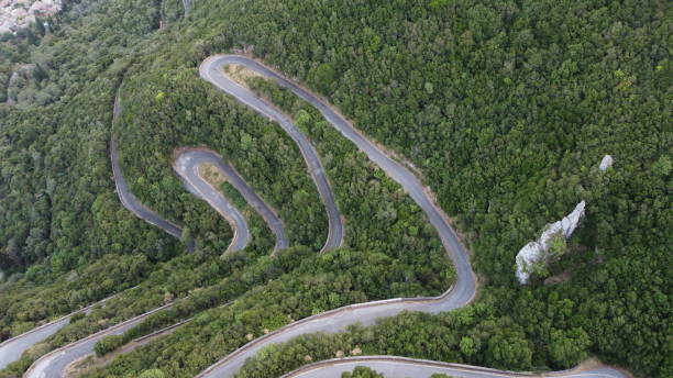 istock Corfu sokraki road in mountain, Greece 1340001867