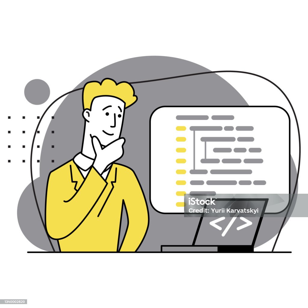 Concept Of Script Coding Programming A Programming Language Programmer ...