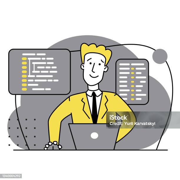 Concept Of Script Coding Programming A Programming Language Programmer ...