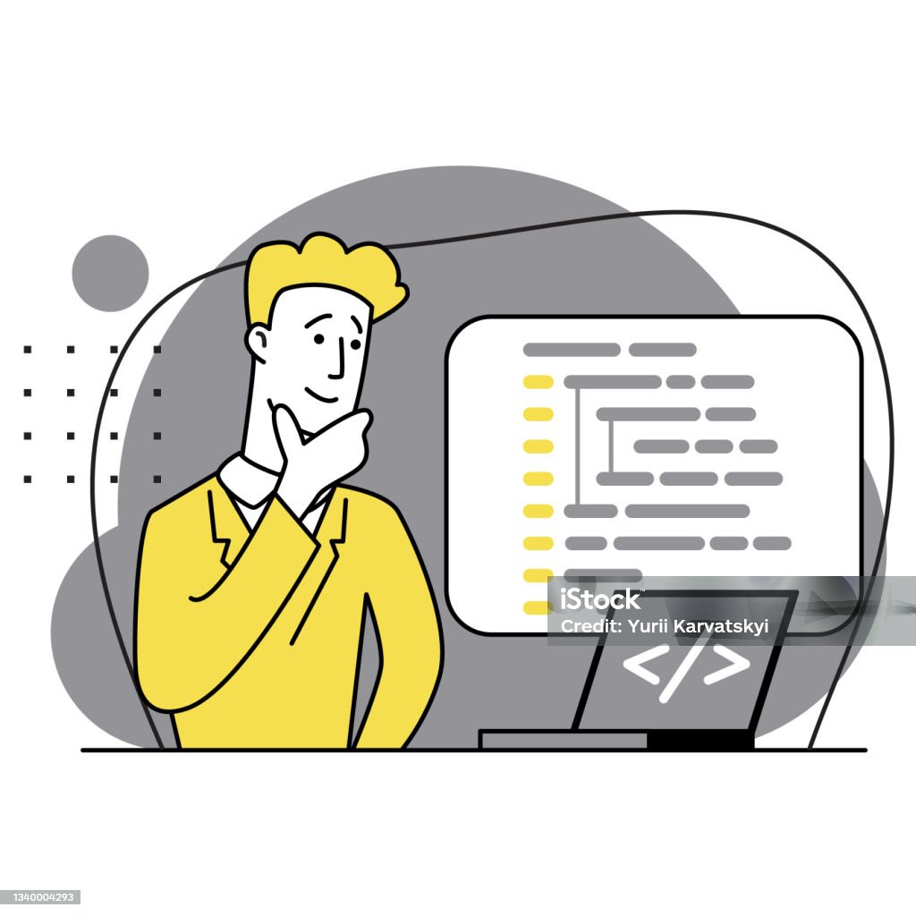 Concept Of Script Coding Programming A Programming Language Programmer ...