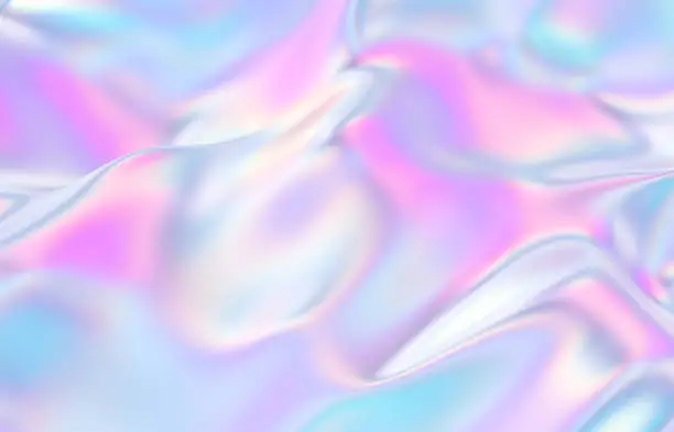 Photo of Abstract geometric crystal background, iridescent texture, liquid.