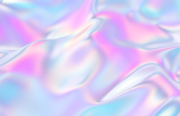 abstract geometric crystal background, iridescent texture, liquid. - iridescent imagens e fotografias de stock