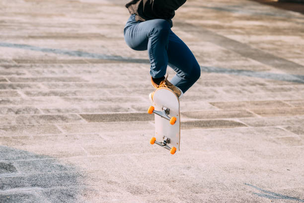 istock Skateboarder skateboarding outdoors in city 1340005191