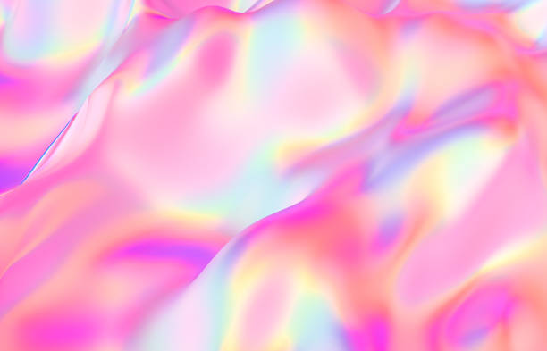 istock Abstract geometric crystal background, iridescent texture, liquid. 1340005283