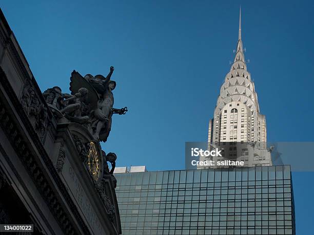 크라이슬러 빌딩 뉴욕시행 그랜드 센트럴 역-맨해튼에 대한 스톡 사진 및 기타 이미지 - 그랜드 센트럴 역-맨해튼, 0명, 고층 건물