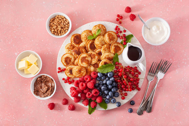 istock american mini pancake board with berries and maple syrup 1340010444