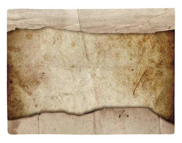 istock Old photo paper texture with stains and scratches isolated 1340011965