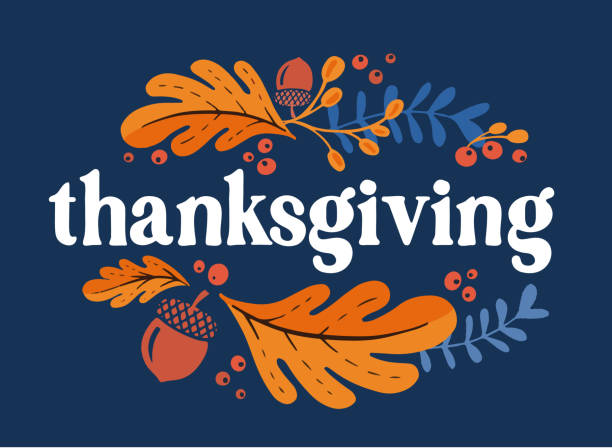 szczęśliwego święta dziękczynienia. - vector thanksgiving fall holidays and celebrations stock illustrations