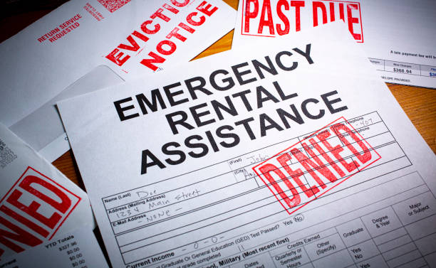 Denied Application for Emergency Rental Assistance stock photo