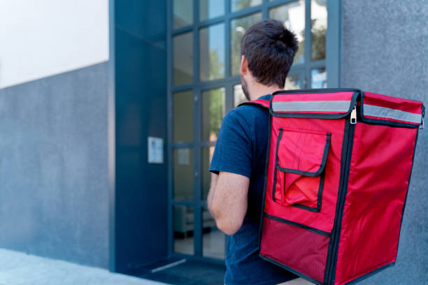 istock Delivery man delivering parcel box. Courier service concept. 1340015866