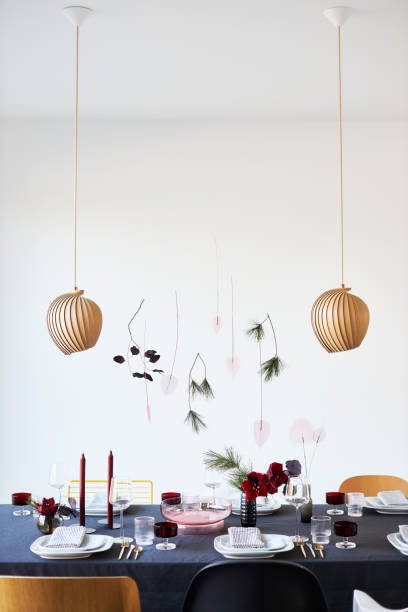 A modern Christmas table decoration as inspiration for Christmas