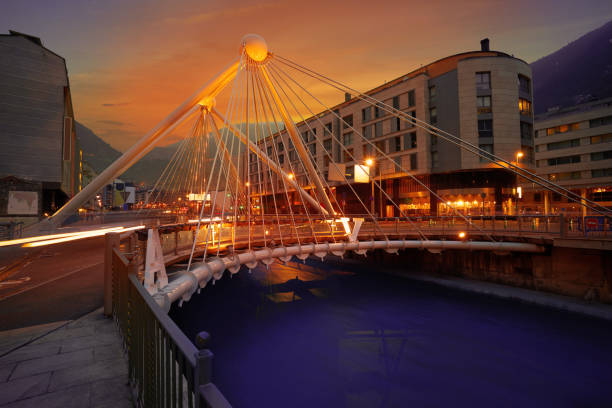 istock Andorra la Vella Paris bridge sunset Valira 1340020007
