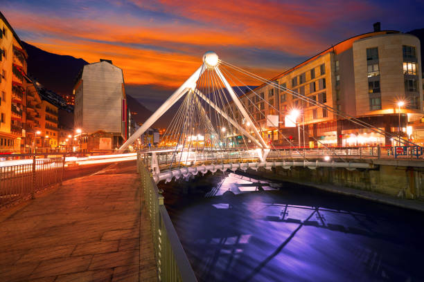 istock Andorra la Vella Paris bridge sunset Valira 1340020069