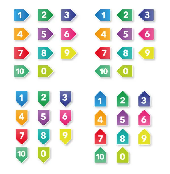 Vector illustration of Number icons