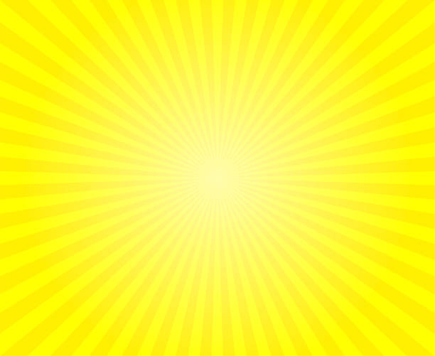 ilustrações, clipart, desenhos animados e ícones de brilho amarelo starburst - vanishing point diminishing perspective sunbeam abstract
