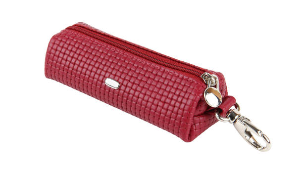 istock Red housekeeper female leather expensive briefcase isolated on white 1340028434
