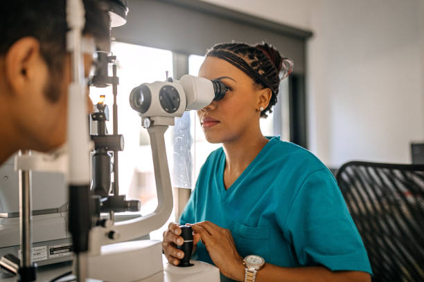 istock Doctor and patient in ophthalmology clinic 1340028953