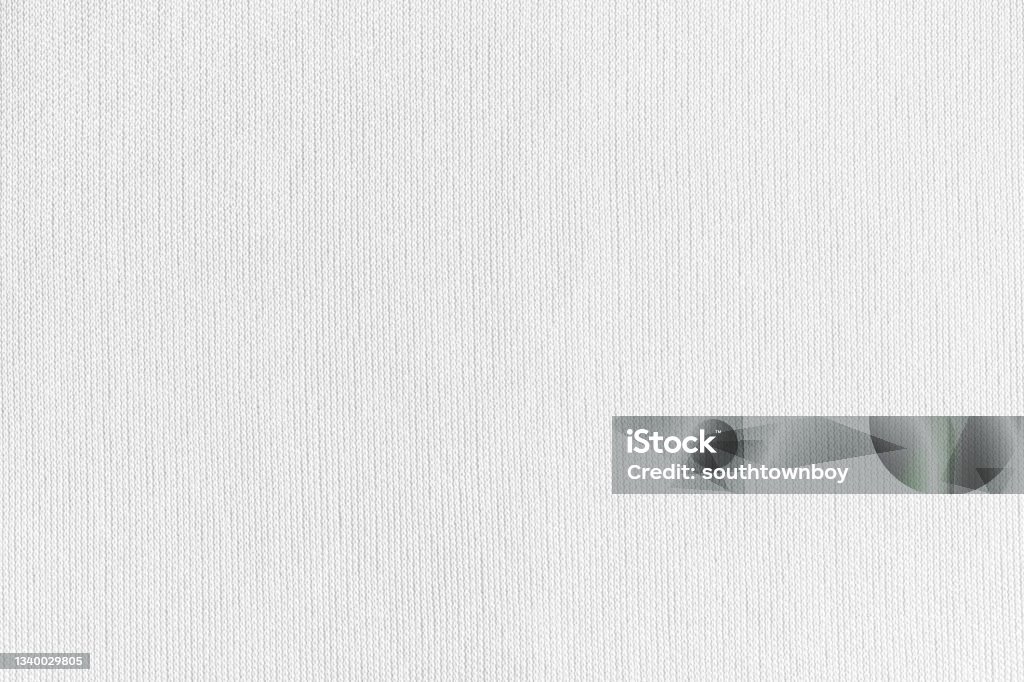 White fabric cloth polyester texture and textile background. Textured Stock Photo