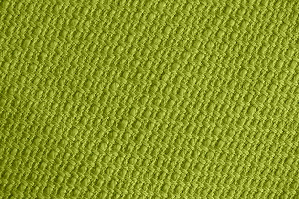 olive green leinen khaki textur gewebte baumwolle seil stroh muster mesh grid hintergrund makro fotografie - woven bamboo wicker textured stock-fotos und bilder