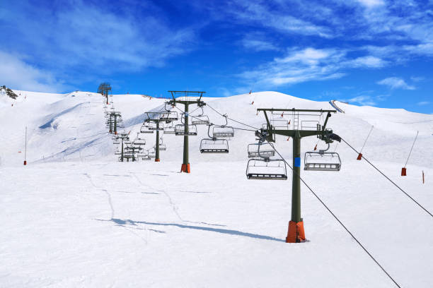 baqueira beret im skigebiet lerida catalonia im aran-tal - ski resort hut snow winter stock-fotos und bilder