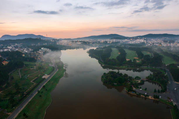 istock Xuan Huong lake in morning 1340037362