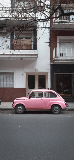 istock Pink car in Buenos Aires 1340040053