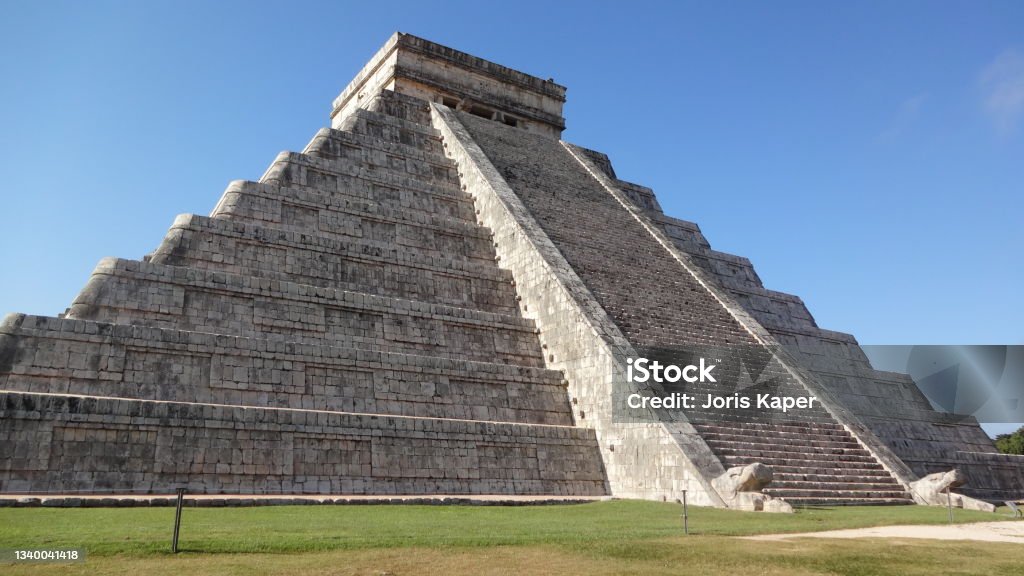 The Temple of Kukulcán at the Chichen Itza archaeological site, Mexico. Ancient Stock Photo