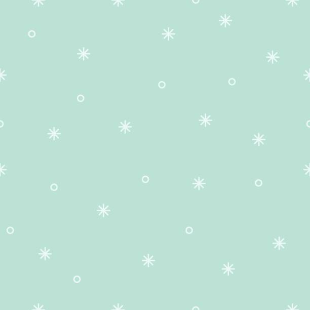 Seamless winter snowflakes pattern Seamless winter pattern. White random snowflakes on a neutral blue sky background. Minimalistic Vector holiday illustration for wallpapers, wrapping paper, textile. Christmas and New Year Ornament snowflake shape designs stock illustrations