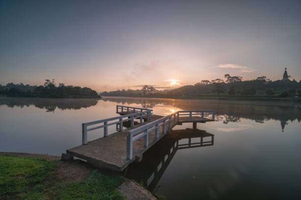 istock Xuan Huong lake in morning 1340043482