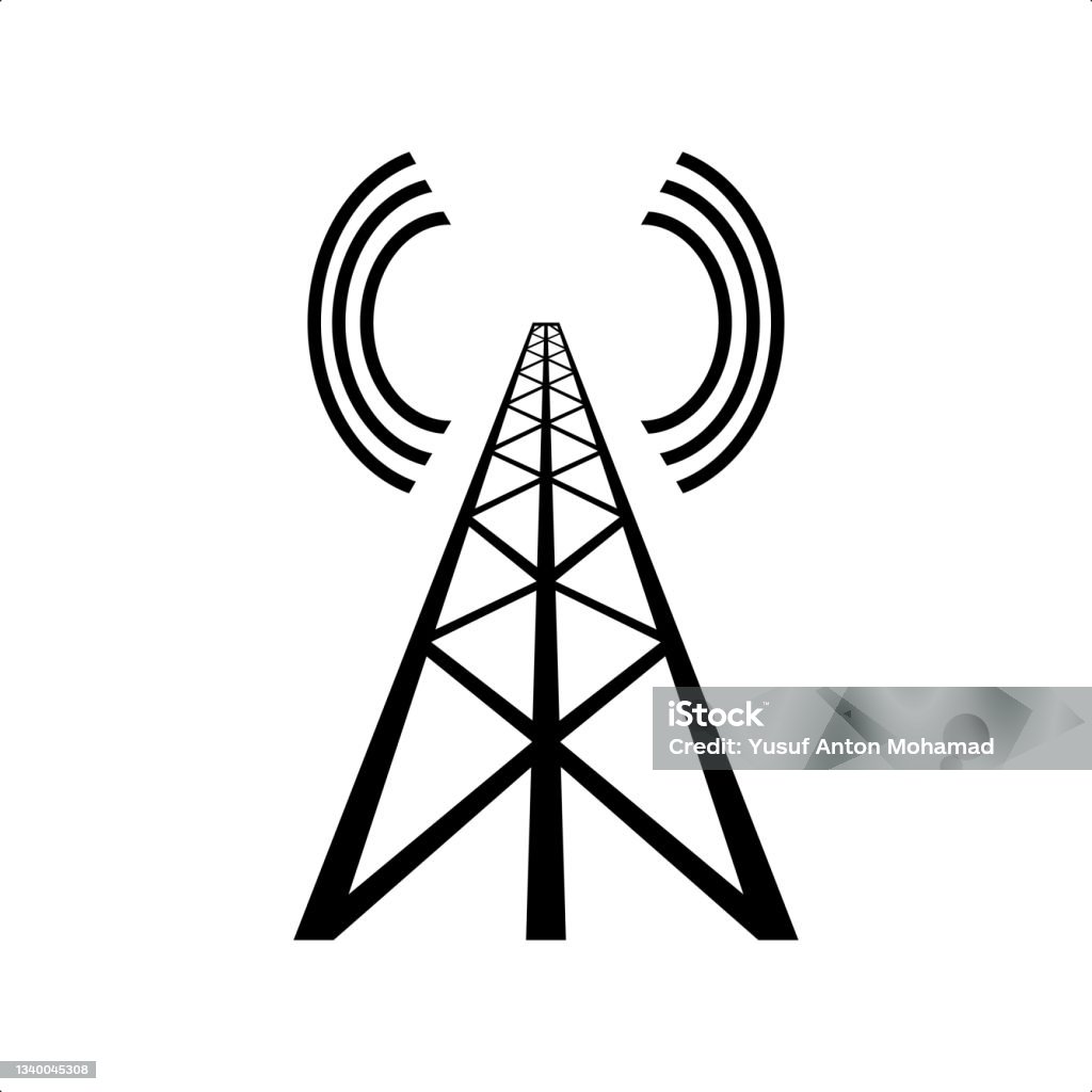 Ilustración de Icono De Antena De Radio Concepto De Logotipo De