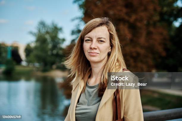 Close Up Portrait Of Caucasian Woman Stock Photo - Download Image Now - Women, Serious, Real People