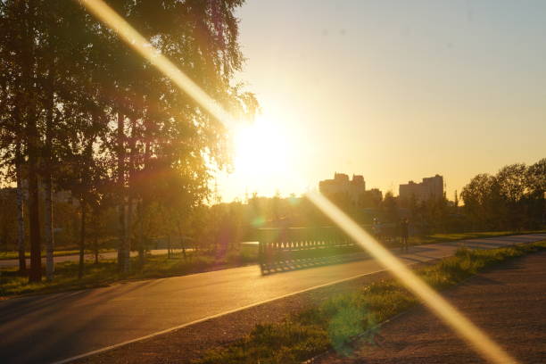 istock Sunset in the park on an autumn evening. 1340046687